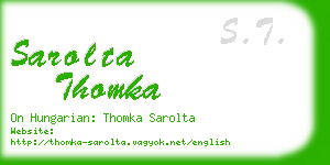 sarolta thomka business card